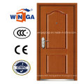 High Quality Security Steel MDF Wood Veneer Armored Door (W-B1)